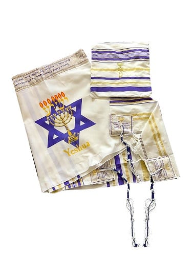 Messianic Prayer Shawl - Yeshua Light Of The World Tallit For Men