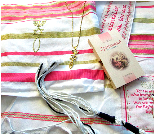 tallit prayer shawl with spikenard perfume