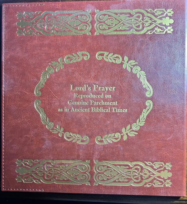 The Lord's Prayer (in Hebrew, English, and Hebrew transliteration) Printed on Parchment - Image 3