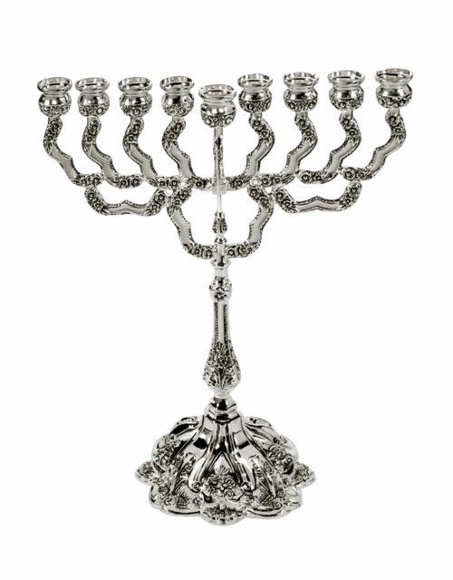 Light of the World Menorah 9 Branch Hanukkiah 9.5 " tall